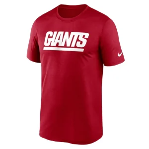 New york giants nike primetime legend wordmark performance t shirt Red M