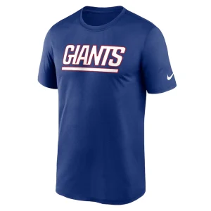 New york giants nike primetime legend wordmark performance t shirt Royal M