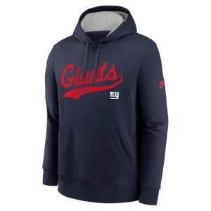 New york giants nike rewind club logo pullover hoodie Navy M