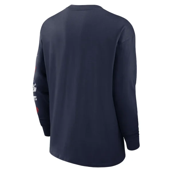 New york giants nike rewind heavy max 90 pocket long sleeve t shirt Navy L