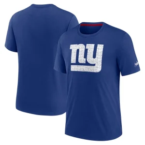 New york giants nike rewind playback logo tri blend t shirt Royal