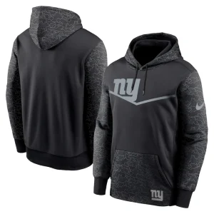 New york giants nike rflctv chevron pullover hoodie Black