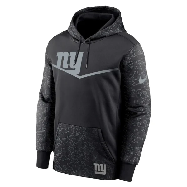 New york giants nike rflctv chevron pullover hoodie Black L