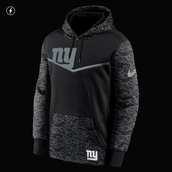 New york giants nike rflctv chevron pullover hoodie Black XL