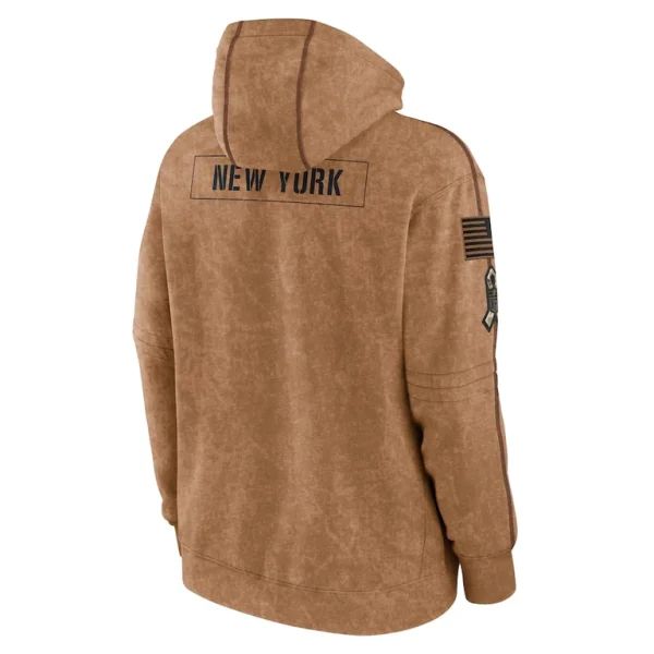 New york giants nike salute to service club pullover hoodie Brown L
