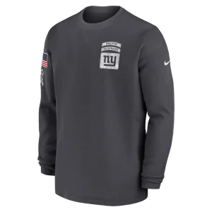New york giants nike salute to service edge lockup long sleeve t shirt anthracite Multi M