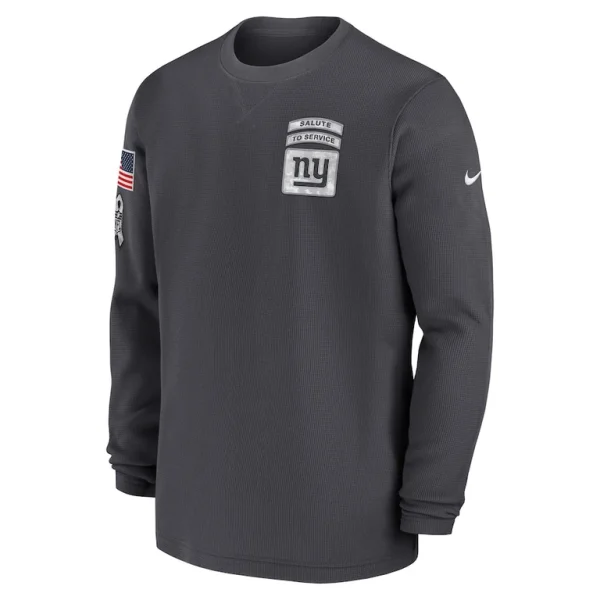 New york giants nike salute to service edge lockup long sleeve t shirt anthracite Multi M