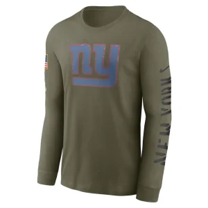 New york giants nike salute to service long sleeve t shirt Olive M