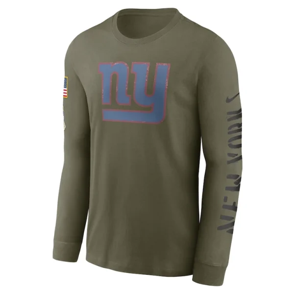 New york giants nike salute to service long sleeve t shirt Olive M