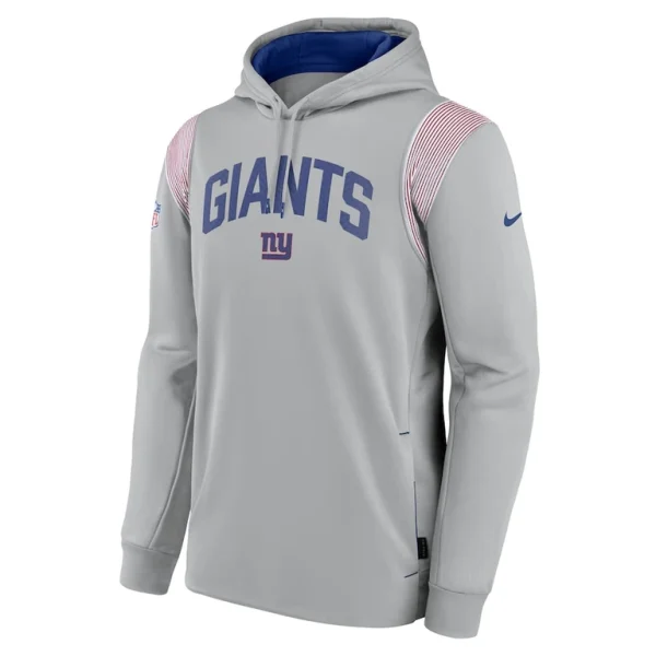 New york giants nike sideline athletic stack performance pullover hoodie Gray M