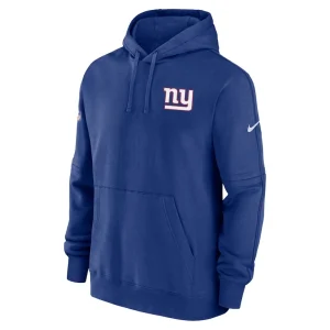 New york giants nike sideline club fleece pullover hoodie Royal M
