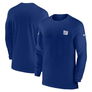 New york giants nike sideline coach performance long sleeve t shirt Royal