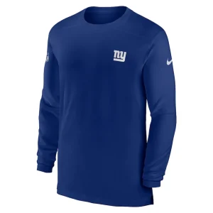 New york giants nike sideline coach performance long sleeve t shirt Royal M