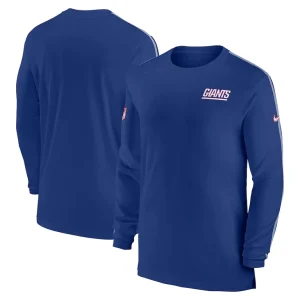 New york giants nike sideline coach uv performance long sleeve t shirt Royal