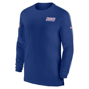 New york giants nike sideline coach uv performance long sleeve t shirt Royal M