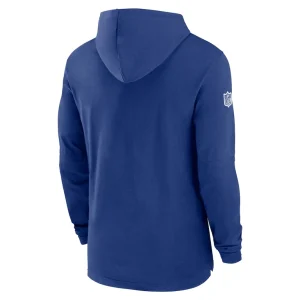 New york giants nike sideline hoodie performance long sleeve t shirt Royal L