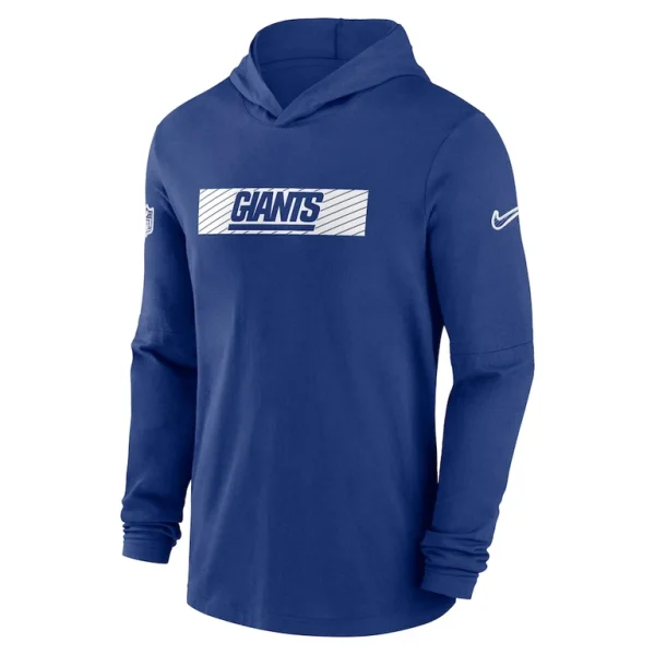 New york giants nike sideline hoodie performance long sleeve t shirt Royal M