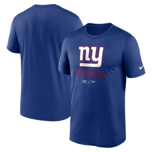 New york giants nike sideline infograph performance t shirt Royal