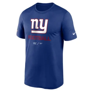 New york giants nike sideline infograph performance t shirt Royal S