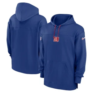 New york giants nike sideline jersey performance pullover hoodie Royal