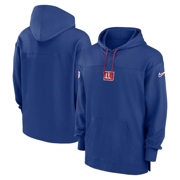 New york giants nike sideline jersey performance pullover hoodie Royal