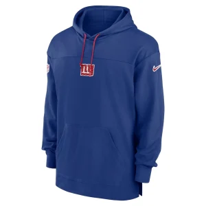 New york giants nike sideline jersey performance pullover hoodie Royal M