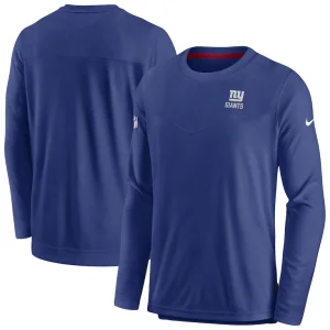New york giants nike sideline lockup performance pullover sweatshirt Royal