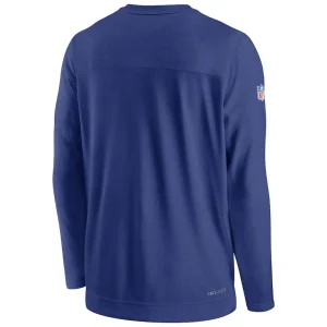 New york giants nike sideline lockup performance pullover sweatshirt Royal L