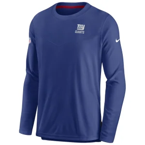 New york giants nike sideline lockup performance pullover sweatshirt Royal M