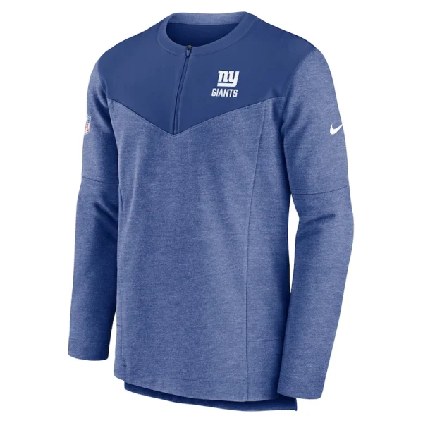 New york giants nike sideline lockup performance quarter zip top Royal M