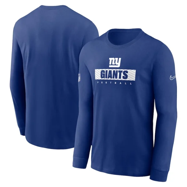 New york giants nike sideline performance long sleeve t shirt Royal