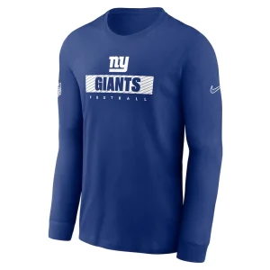 New york giants nike sideline performance long sleeve t shirt Royal M