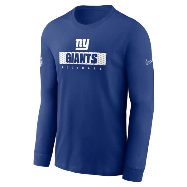 New york giants nike sideline performance long sleeve t shirt Royal M