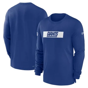 New york giants nike sideline player performance long sleeve t shirt Royal