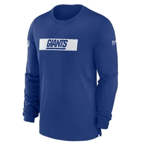 New york giants nike sideline player performance long sleeve t shirt Royal M