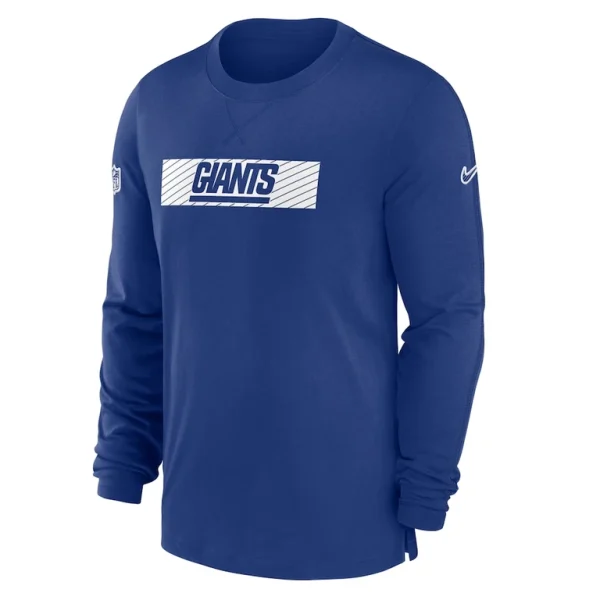 New york giants nike sideline player performance long sleeve t shirt Royal M