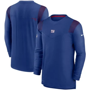 New york giants nike sideline player uv performance long sleeve t shirt Royal