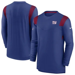 New york giants nike sideline tonal logo performance player long sleeve t shirt Royal