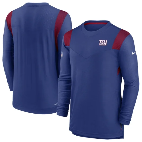 New york giants nike sideline tonal logo performance player long sleeve t shirt Royal