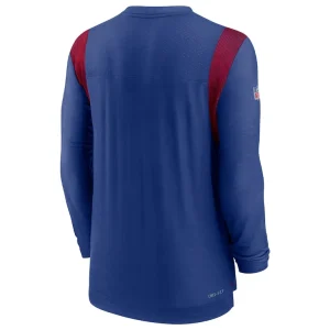 New york giants nike sideline tonal logo performance player long sleeve t shirt Royal L