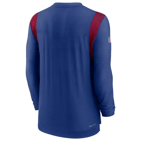 New york giants nike sideline tonal logo performance player long sleeve t shirt Royal L