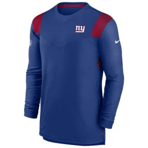New york giants nike sideline tonal logo performance player long sleeve t shirt Royal M