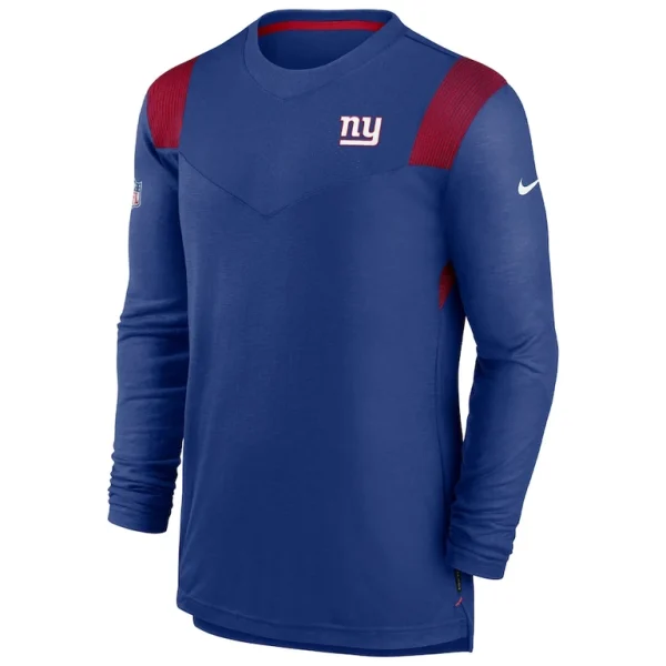 New york giants nike sideline tonal logo performance player long sleeve t shirt Royal M