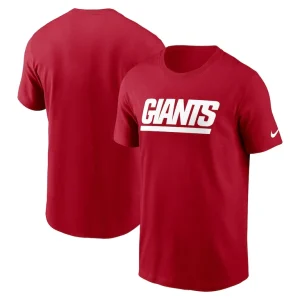 New york giants nike team wordmark essential t shirt Red