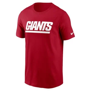 New york giants nike team wordmark essential t shirt Red M