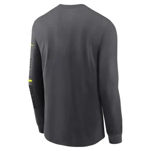 New york giants nike volt performance long sleeve t shirt anthracite Multi L