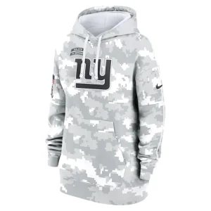 New york giants nike womens 2024 salute to service club fleece oversized pullover hoodie Arctic camo S