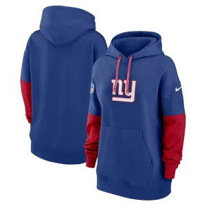 New york giants nike womens 2024 sideline essential fleece pullover hoodie Royal
