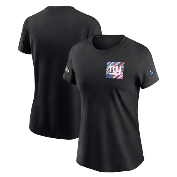 New york giants nike womens crucial catch sideline tri blend t shirt Black