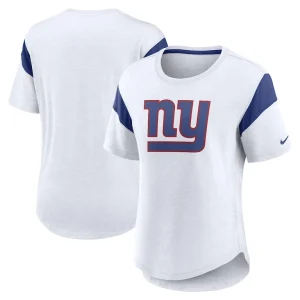New york giants nike womens fashion slub top White